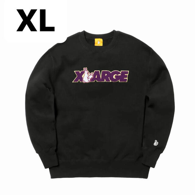 FR2 × XLARGE クルーネックスウェット M BLACK ブラック