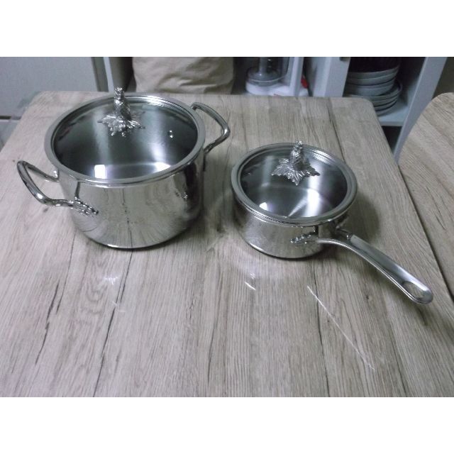 マイヤー　ルフォーニ　20ｃｍ深型鍋（未使用）+16ｃｍ片手鍋セット