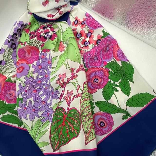 Christian Dior クリスチャン ディオール スカーフ 総花柄 華やか 4