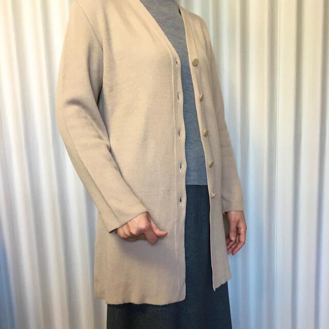 新品【MADISONBLUE】毛100％ロングカーディガン  ベージュ