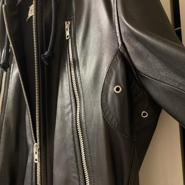 メゾンマルジェラ maison margiera ハの字レザーパーカー 44 | www