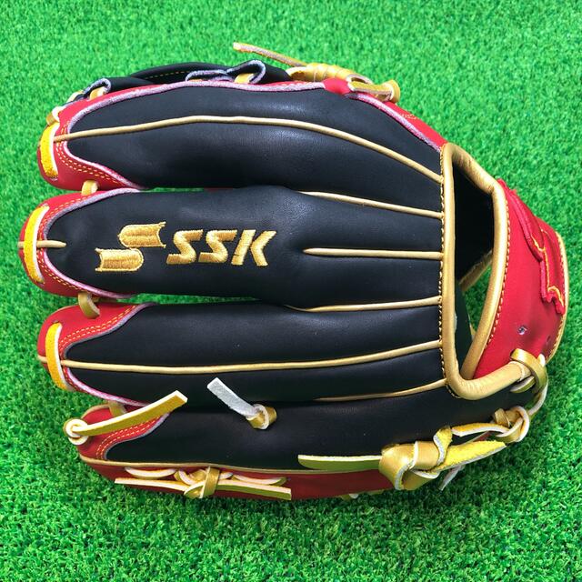 SSK エスエスケイ 内野用 硬式グローブ 黒 金 赤 SSK エスエスケイ 内野用 硬式グローブ 黒 金 赤