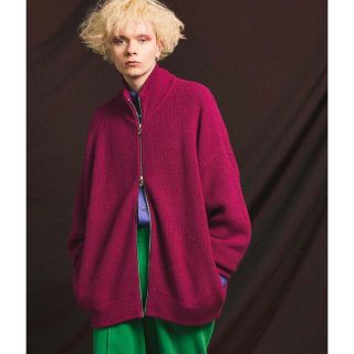 ビューティアンドユースユナイテッドアローズ(BEAUTY&YOUTH UNITED ARROWS)のmaison special プライムオーバードライバーズニット パープル(ニット/セーター)