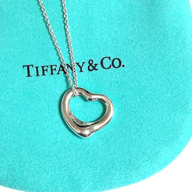 Tiffany & Co. - ティファニー オープンハートネックレス Sサイズ (美 
