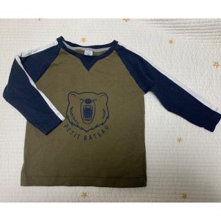 プチバトー(PETIT BATEAU)のプチバトー　熊柄長袖Tシャツ４歳（104センチ）(Tシャツ/カットソー)