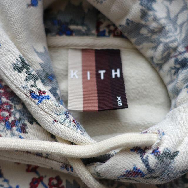 KITH キス　パーカー　厚手フーディー　ラバーロゴ　フローラル　薔薇　花柄