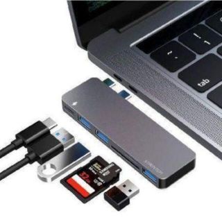 USB Type C ハブ MacBook Pro/Air 6-IN-1(その他)
