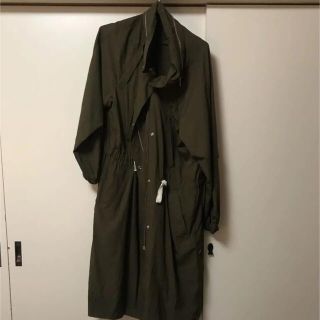 ザラ(ZARA)のZARA ミリタリー 薄手 ロングコート カーディガン S〜M(ミリタリージャケット)