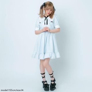 ユメテンボウ(夢展望)のシナモロール学園ワンピース(ショート丈)シナモン(ひざ丈ワンピース)