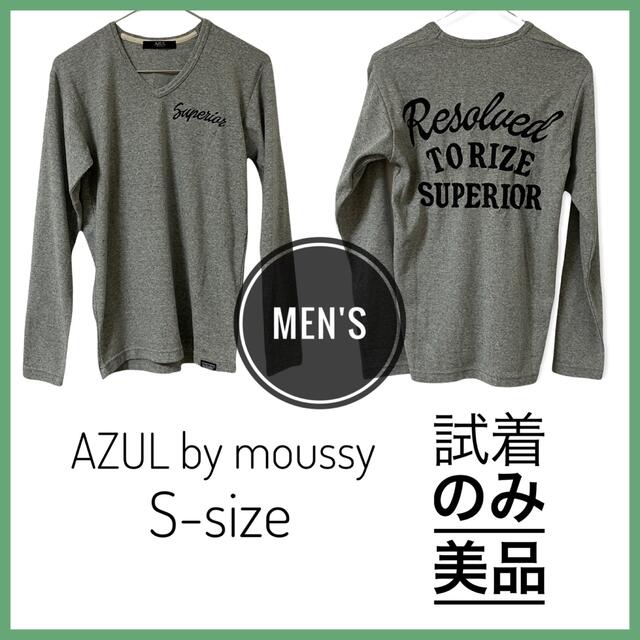 AZUL by moussy - Men'sロンT【AZUL by moussy】 Vネックロゴ長袖T
