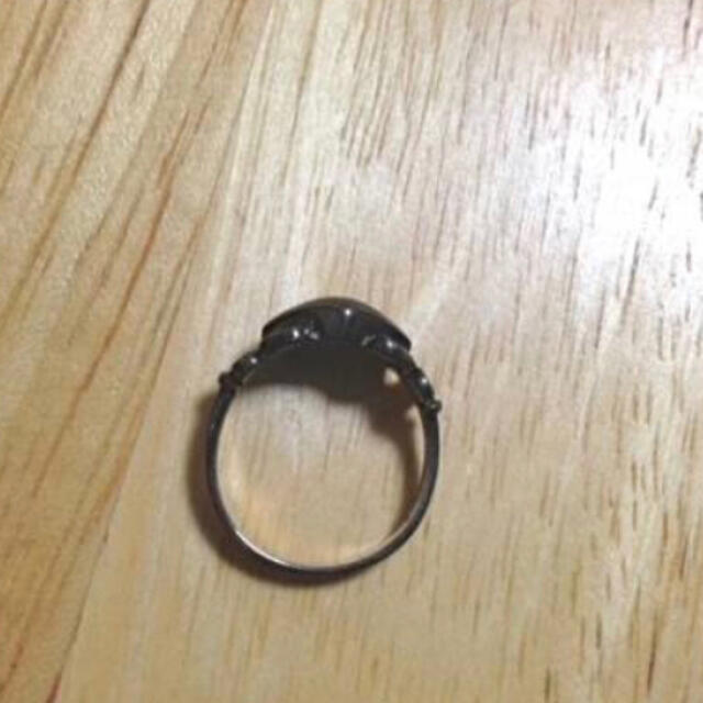 5号　銀製指輪 ひし形黒蝶貝 レディースのアクセサリー(リング(指輪))の商品写真