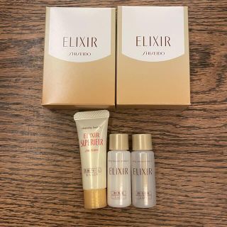 エリクシール(ELIXIR)のまちゃん様専用　エリクシール　洗顔、化粧水、乳液セット×２箱(サンプル/トライアルキット)