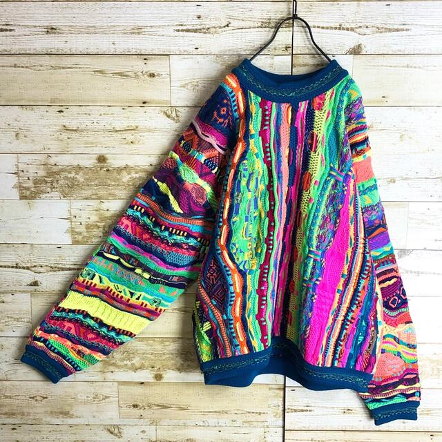 あ即完売 coogi クージー 立体 編込み 3Dニット マルチカラー - 通販