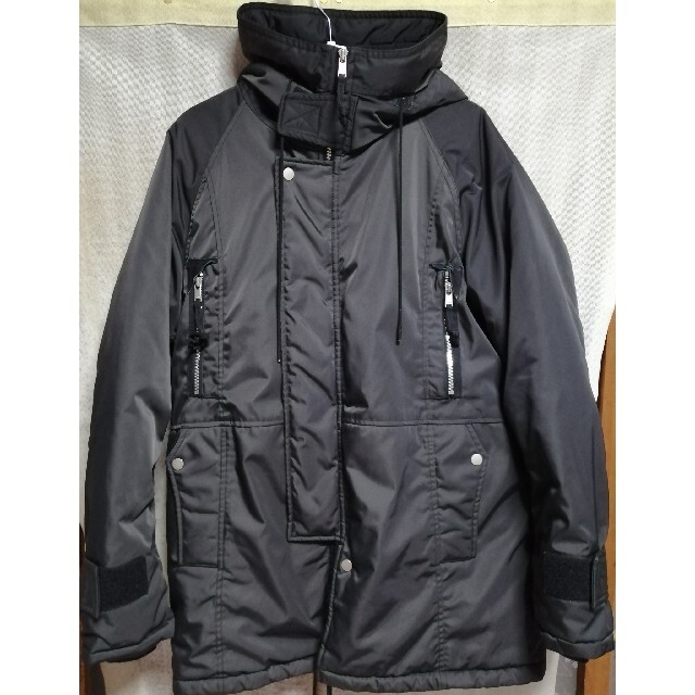 超美品ノンネイティブ TROOPER HOODED BOA COAT黒メンズ