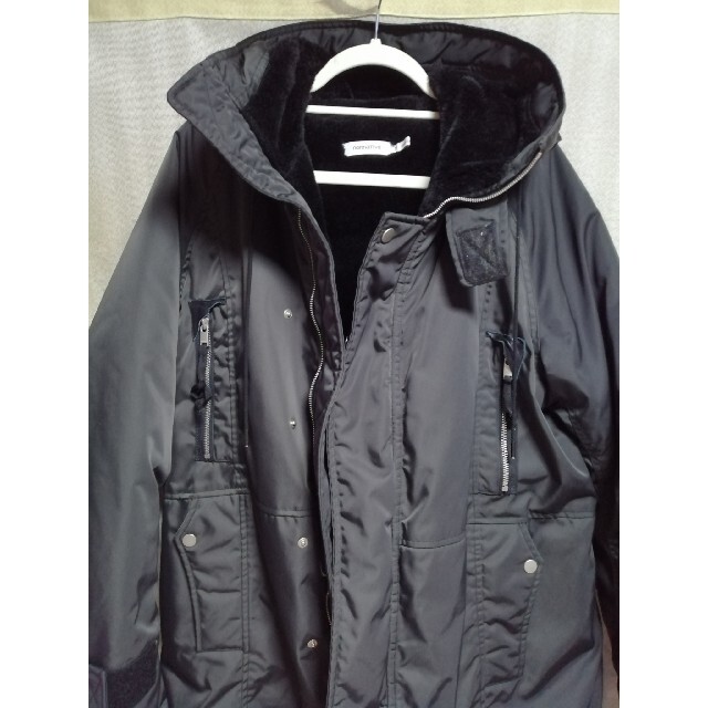 超美品ノンネイティブ TROOPER HOODED BOA COAT黒メンズ