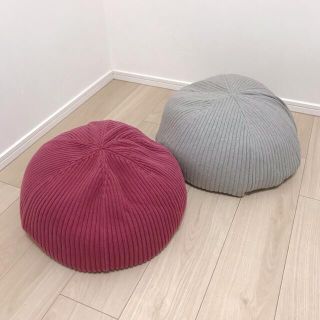 イデー(IDEE)の【2点セット】MINI PUUF Gray・Purple / IDEE(ビーズソファ/クッションソファ)