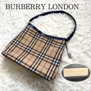 バーバリー(BURBERRY)の希少✨ バーバリーロンドン トートバッグ ノバチェック キャンバス レザー(トートバッグ)