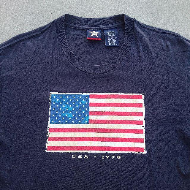 Ralph Lauren(ラルフローレン)のUSED アメリカ USA 星条旗 ラルフローレン デザイン Tシャツ フラッグ メンズのトップス(Tシャツ/カットソー(半袖/袖なし))の商品写真