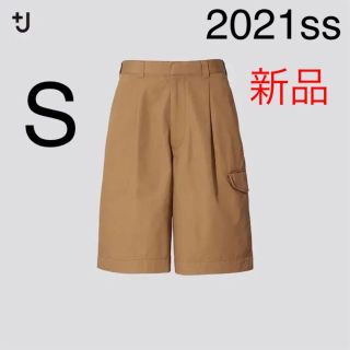 ユニクロ(UNIQLO)の【新品】＋J ワイドフィットカーゴハーフパンツ Sサイズ ユニクロ　21ss(ショートパンツ)