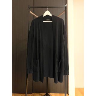 ザラ(ZARA)のZARA ロングガウン カーディガン ブラック(カーディガン)