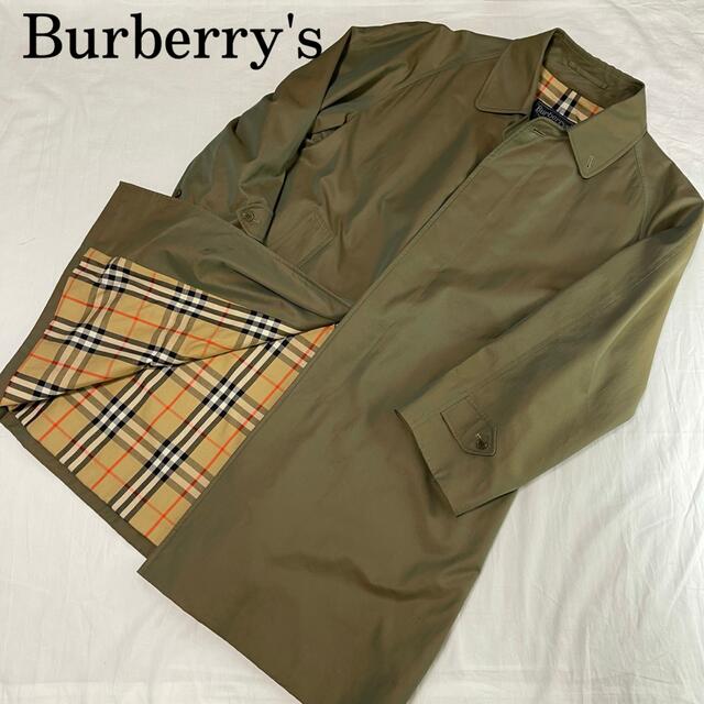 美品 希少 バーバリー バルマカーンコート 玉虫色 裏地ノバチェックburberry