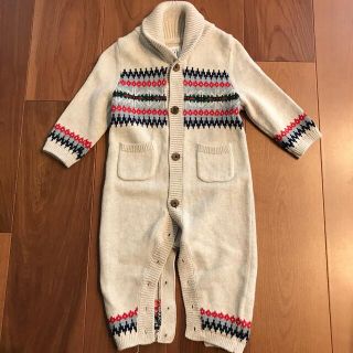 ベビーギャップ(babyGAP)の美品　baby GAP ニットロンパース　サイズ6-12m(ロンパース)