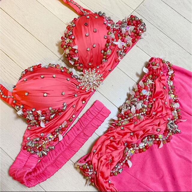 ベリーダンス衣装 ピンク マーメイド スカート