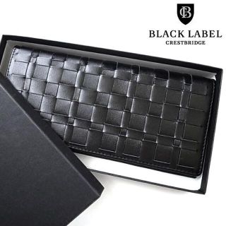 ブラックレーベルクレストブリッジ(BLACK LABEL CRESTBRIDGE)の新品 ブラックレーベル クレストブリッジ レザー イントレチャート 長財布 黒(長財布)