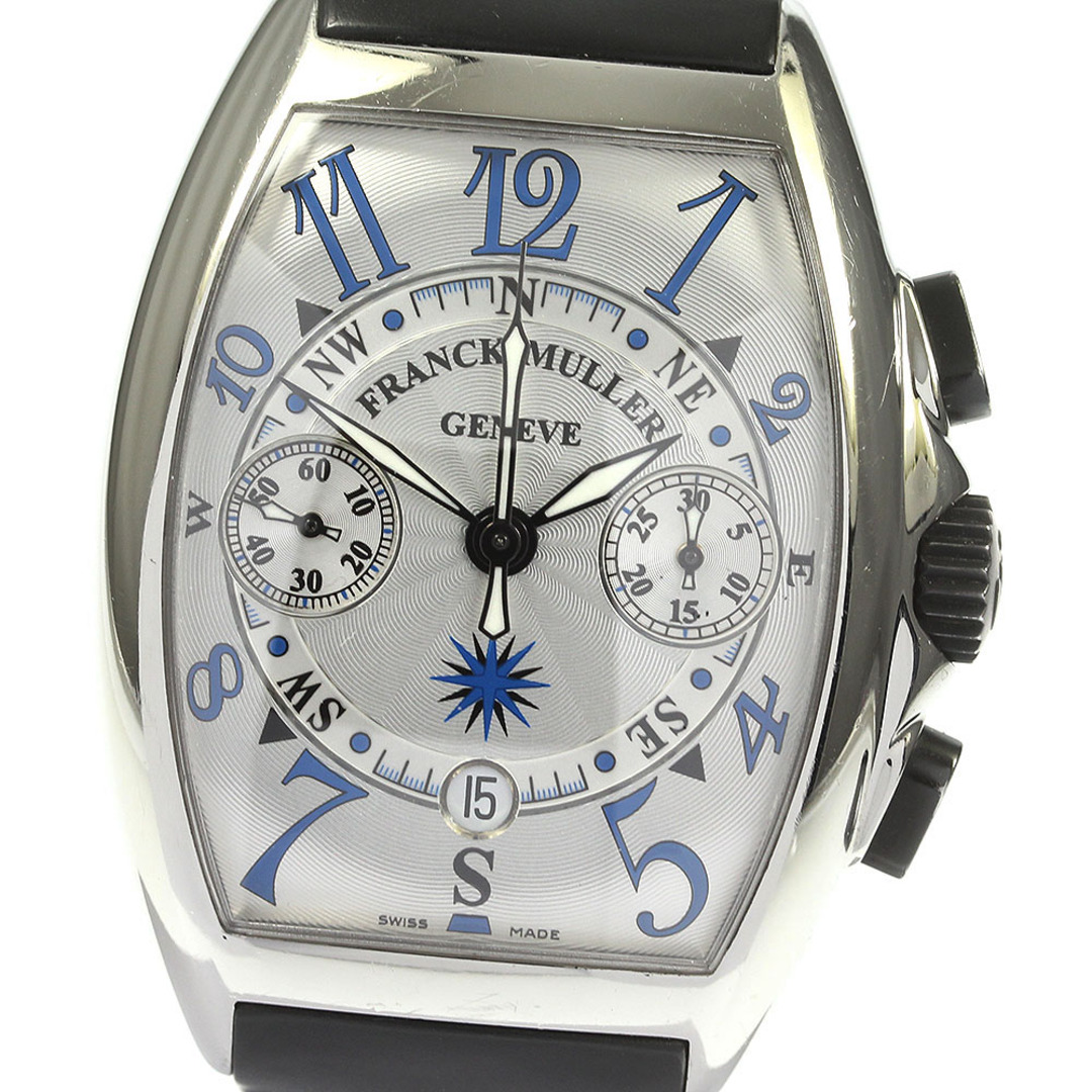 ☆良品【FRANCK MULLER】フランクミュラー トノーカーベックス マリナー クロノグラフ デイト 7080CCAT 自動巻き メンズトノーカーベックスマリナー対象