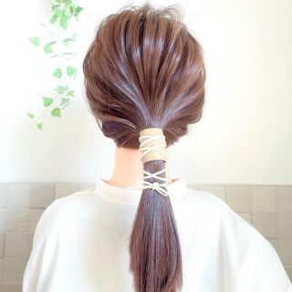 本革 ラップポニー レザー ヘアカフス(ヘアアクセサリー)