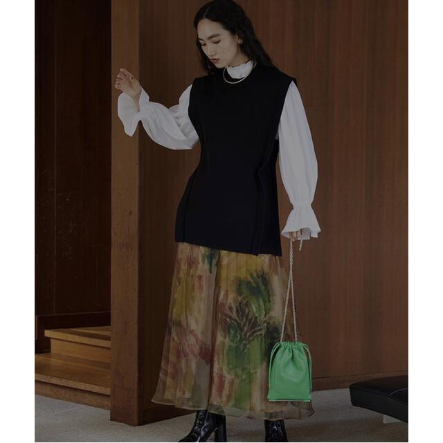 Ameri アメリ　UND WILLOW PAINT PLEATS SKIRT