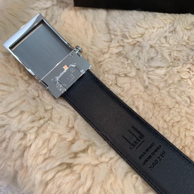 ☆新品☆dunhill ダンヒル ベルト オートマティック ロゴ レザー 黒 2