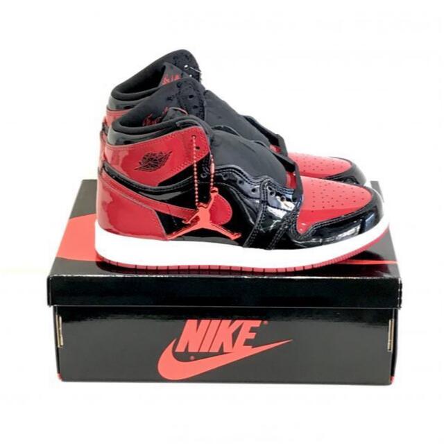 NIKE(ナイキ)のNike GS Air Jordan 1 High OG Patent Bred メンズの靴/シューズ(スニーカー)の商品写真