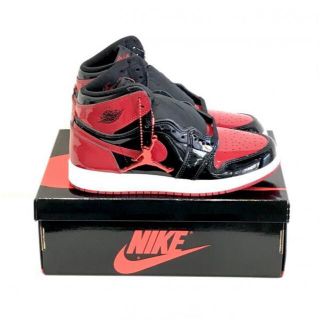 ナイキ(NIKE)のNike GS Air Jordan 1 High OG Patent Bred(スニーカー)