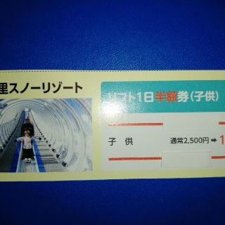 湯沢中里 小学生 リフト券 半額 +おまけ？(ウィンタースポーツ)