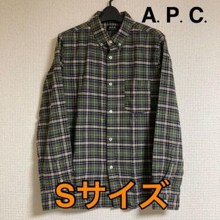 アーペーセー(A.P.C)のA.P.C. コットンフランネルチェック柄ボタンダウンシャツSサイズ美品(シャツ)