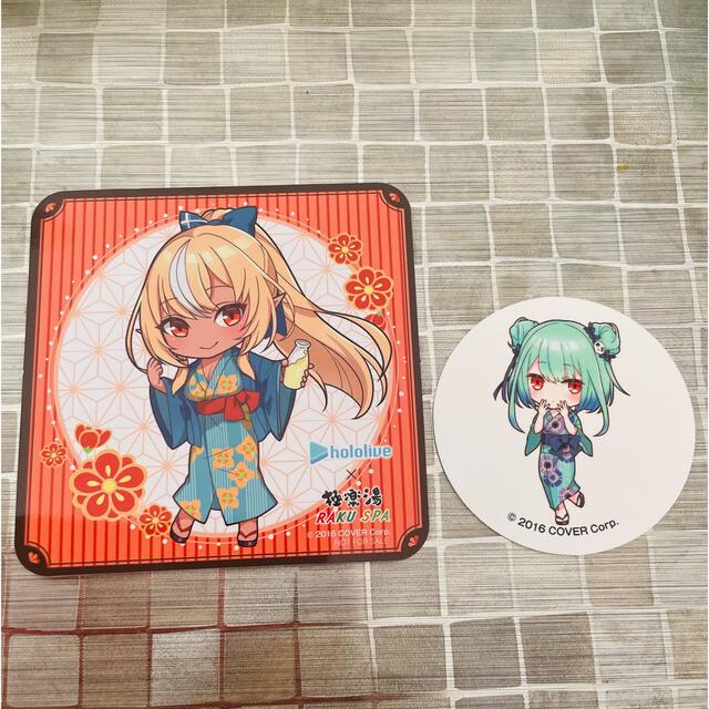 グランドセール 漫画 ホロライブ✕極楽湯RAKU コースターの 不知火フレア SPAコラボ 卓上用品