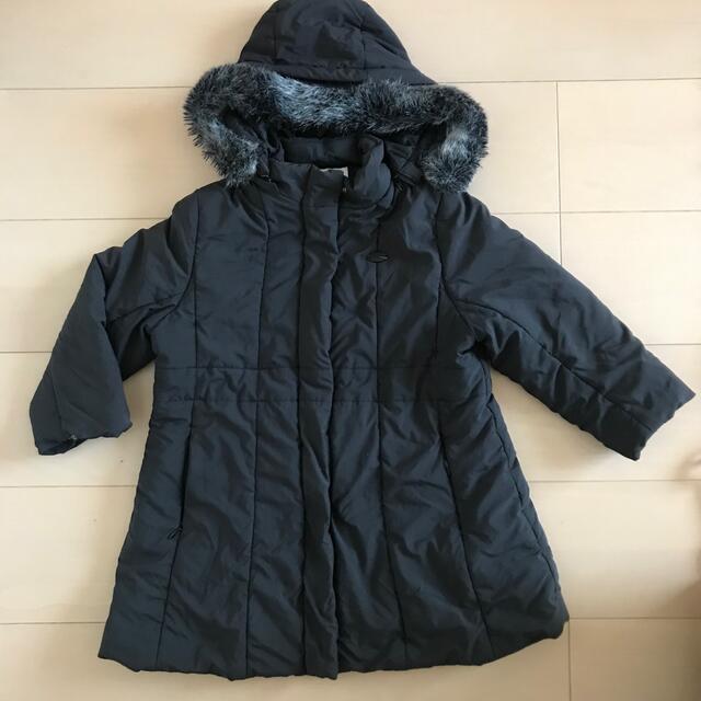 BeBe(ベベ)のべべ　黒色ダウンコート キッズ/ベビー/マタニティのキッズ服女の子用(90cm~)(コート)の商品写真