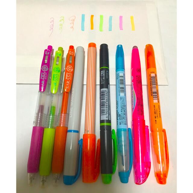 カラーペンセット 蛍光ペン カラーボールペンの通販 By たかへ S Shop ラクマ