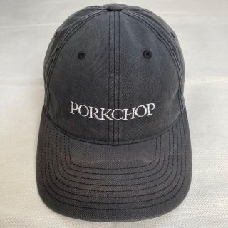 完売 PORKCHOP ポークチョップ ロゴ刺繍 キャップ 帽子(キャップ)