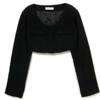 melt the lady/cropped tweed jacket