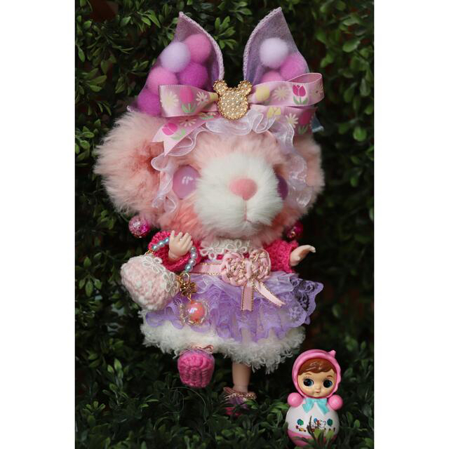 正規品定番】 創作ドール 可動ボディ 垂れ耳うさぎちゃん 人形 アート