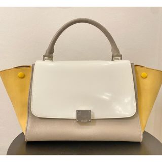 セリーヌ(celine)のNa2ra様・CELINE セリーヌ トラペーズ グレー×イエロー×ホワイト(ハンドバッグ)