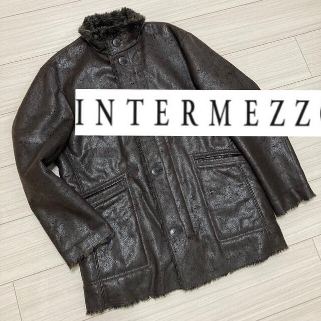 良品◆INTERMEZZO インターメッツォ◆エコムートン 裏ボアジャケット M