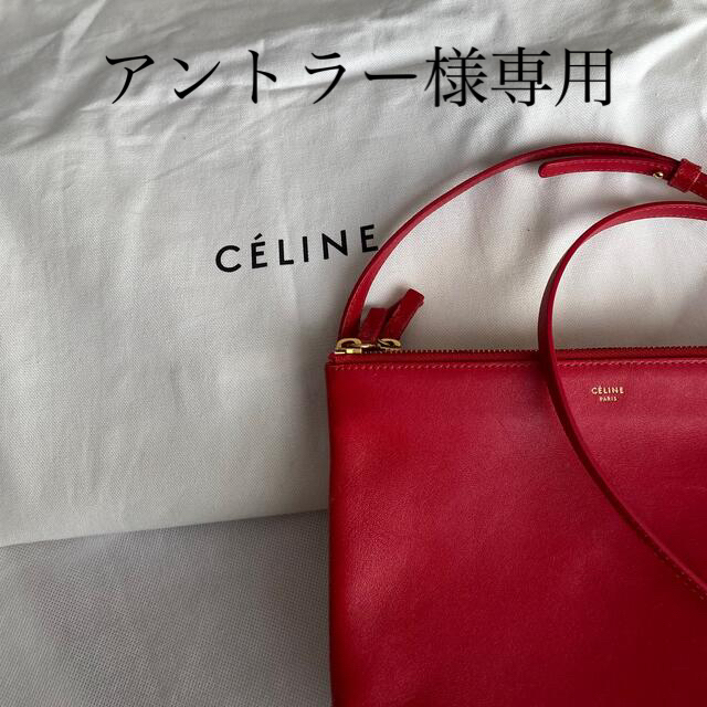 ショルダーバッグ CELINE セリーヌ ラージトリオバック 赤