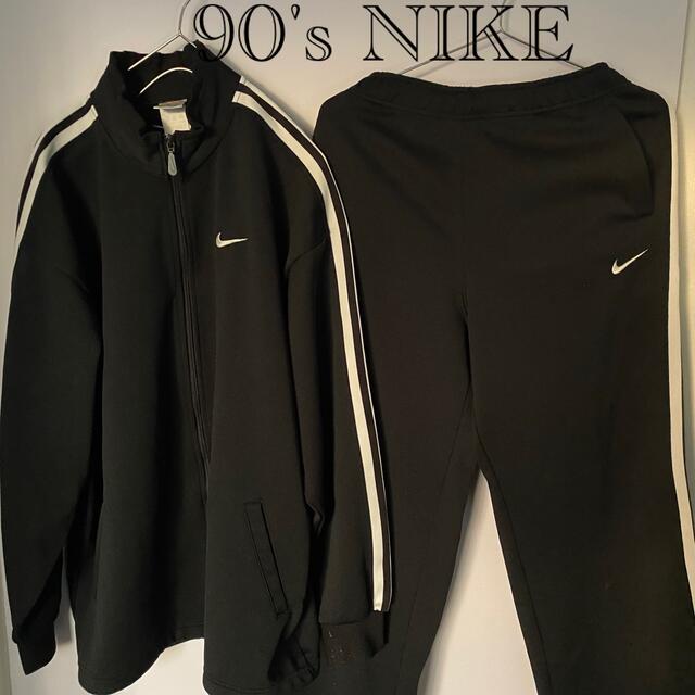 90s　銀タグ　NIKE　ナイキ　トラックジャケット　プロチーム　黒