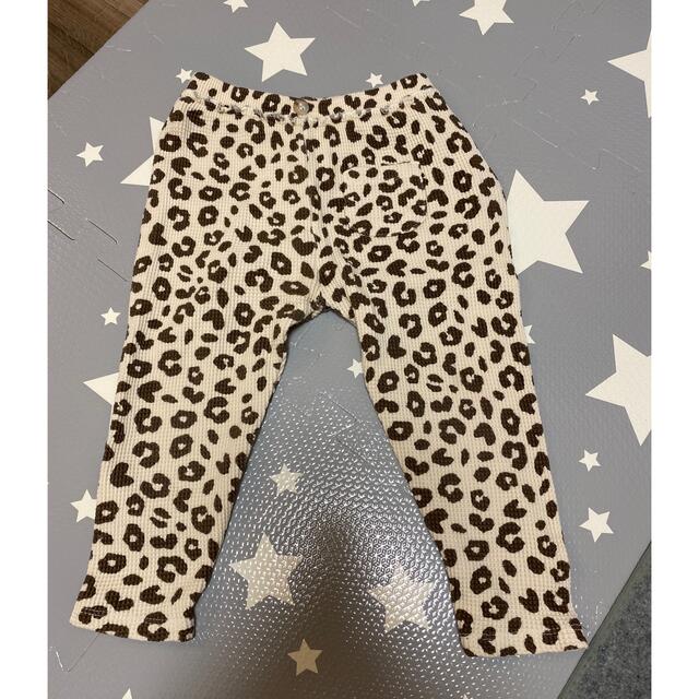 ZARA KIDS(ザラキッズ)のリレコ様専用☆ZARA baby レオパード柄ワッフルパンツ 86cm キッズ/ベビー/マタニティのベビー服(~85cm)(パンツ)の商品写真