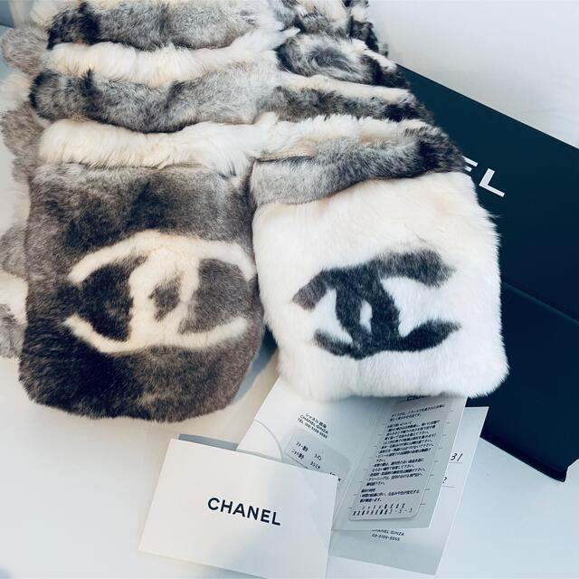 セール 登場から人気沸騰 CHANEL オリラグ オリラグファー マフラー