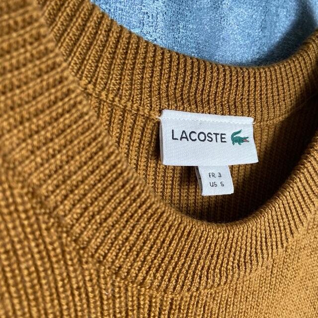 LACOSTE(ラコステ)のLACOSTE ニット セーター　無地　ワンポイントロゴ　羊毛　刺繍ロゴ メンズのトップス(ニット/セーター)の商品写真