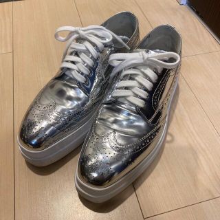 新品 希少 完売品 PRADA プラダ ウィングチップシューズ 厚底 サイズ36